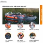 2 Sitztransparente Paddel-Fischen-PlastikRuderboote 338*93*35cm