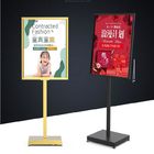 Beleuchtungs-Metallkasten-Gold-POP-Plakat-Ausstellungsstand des Einzelhandelsgeschäft-Boden-stehender Plakat-LED